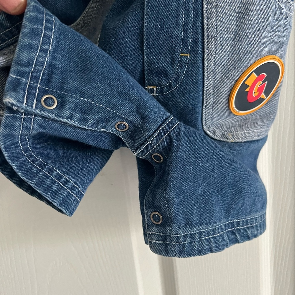 Vintage Sesame Street Grover Denim Blue Short Overalls - Picture 3 of 6